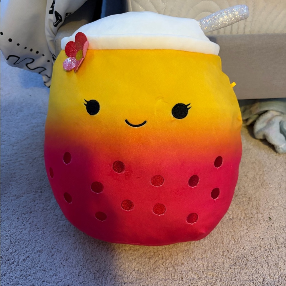 Squishmallows Yellow and Pink Gradient Plush